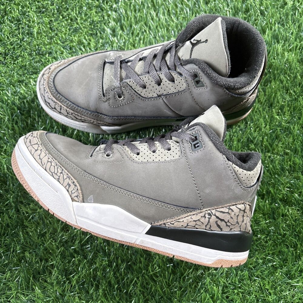 Nike Air Jordan 3 Retro GS Olive/Black Animal Print Size 3Y DM0966-202 Sneakers